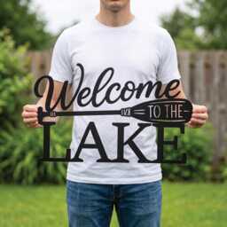 Personalized Lake Cabin Welcome Sign, Canoe Paddle Wall Decor, Rustic House Art - thumbnail 4