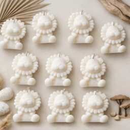 Mini Lion Soy Wax Candles Jungle Theme Party Favors - thumbnail 2