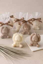 Mini Lion Soy Wax Candles Jungle Theme Party Favors - thumbnail 1