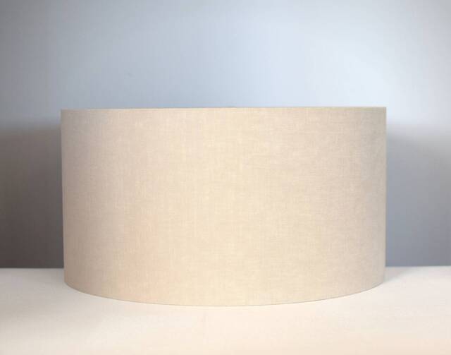 Natural Linen Lampshade Plain Beige, Gold Silver Or White Lining Option For Ceiling Lamp Base, 15cm To 50cm ?? Handmade By Vivid Shades - image 1