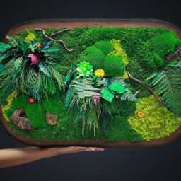 Moss Wall Art, Preserved Greenery, Solid Oak Frame, Botanical Painting - thumbnail 4