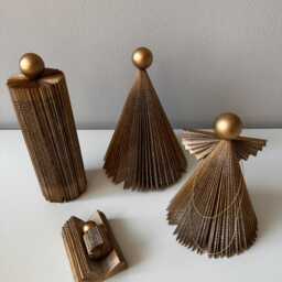 Modern Nativity Scene - Christmas Decoration Book Art - thumbnail 2