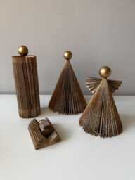 Modern Nativity Scene - Christmas Decoration Book Art - thumbnail 1