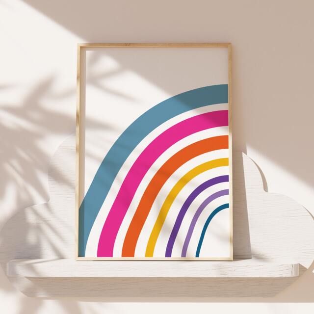Playroom Prints, Wall Art, Rainbow Girls Bedroom Decor, Nursery Boys Bedroom, Sibling Print, Kids - image 1