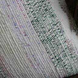 50cm - Or 20Inch Vintage Kilim Cushion Cover Handwoven - Goat Hair/Wool/Linen Green Cream Red - thumbnail 3
