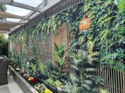 Zen Bamboo Wall Tropical Paradise Garden Tapestry Mural Backdrop Curtain Fence Panel Or Balcony Privacy Screen Gardens - thumbnail 1