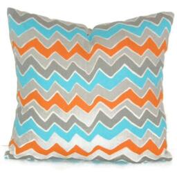18 X Pillow Cover, Chevron, Premier Prints, Throw Pillow, Cushion Turquoise & Orange Cover - thumbnail 2