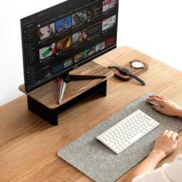 Solid Walnut Monitor Stand, Ergonomic Desk Organizer - Handcrafted Wooden Riser, Custom Width Options, Multi-Use Design - thumbnail 2