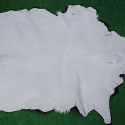 Black & White Goat Skin Rug, Natural Hair-On Hide Leather, 34x26 Inches - thumbnail 4