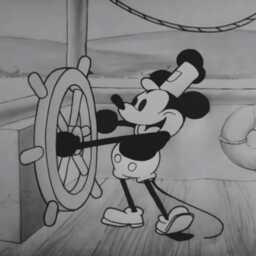 steamboat Willie Poster Print - Mickey 1928 Mid Century Modern Bauhaus Swiss Typography Illustration 20-40% Off + Free Shipping - thumbnail 3