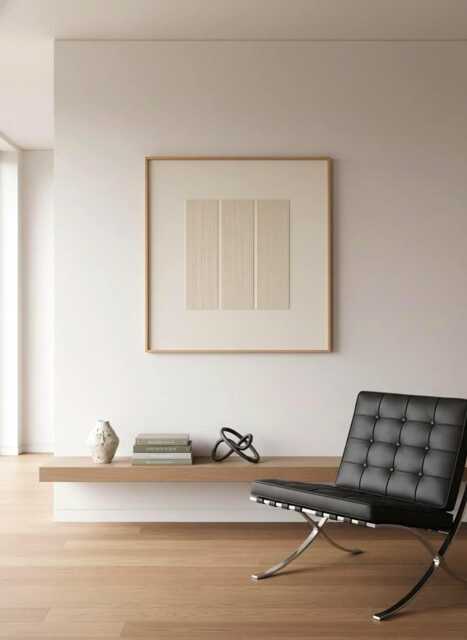 Japandi Minimalist Zen Art, Earth Tone Framed Fiber Housewarming Gift, Wall Modern Hanging, Neutral Wabi-Sabi Painting - image 1