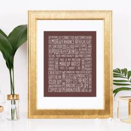 Makeup Artist 8x10 Typography Print Mua Poster Word Art - thumbnail 3