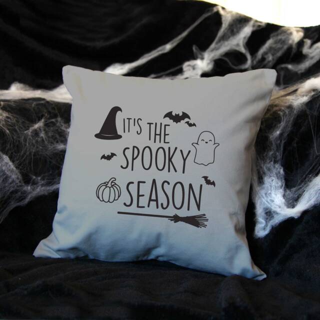 It's The Spooky Season Grey Cushion, Halloween Pillow, Home Decor, Decoration - image 1