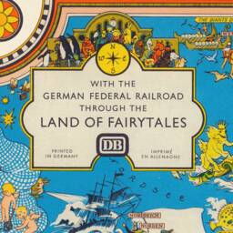 Old Germany Fairytales Map - With The German Federal Railroad Through Land Of Vintage Illustration - thumbnail 3