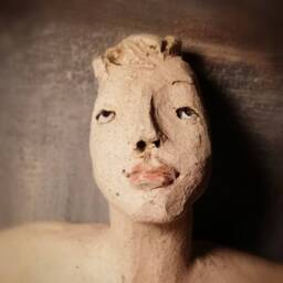 Man/ Ceramic Colorful Unique Hanging Sculpture/ Male Figure - thumbnail 3