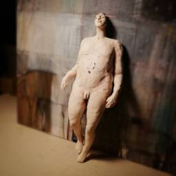 Man/ Ceramic Colorful Unique Hanging Sculpture/ Male Figure - thumbnail 2