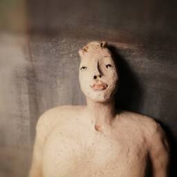 Man/ Ceramic Colorful Unique Hanging Sculpture/ Male Figure - thumbnail 1