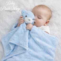 Personalised Grey Elephant Baby Comforter - Custom Name Blanket Newborn Gift Soft Plush Bear Wrap Shower - thumbnail 3