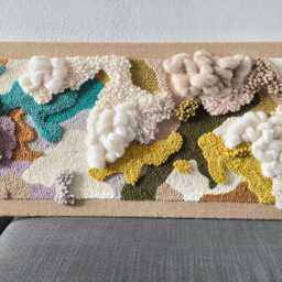 Alpine Meadow - Long Sculptural Fiber Art Tapestry Colorful Textured Wall - thumbnail 4