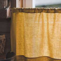 Mimosa Yellow Linen Caf?? Curtains - 100% Natural Linen, Eco-Friendly Window Treatments For Kitchen, Farmhouse, Or Modern Home Decor - thumbnail 3