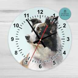 Border Collie Wall Clock - Glass Dog Lover Gift Kitchen - thumbnail 3
