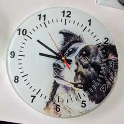 Border Collie Wall Clock - Glass Dog Lover Gift Kitchen - thumbnail 4