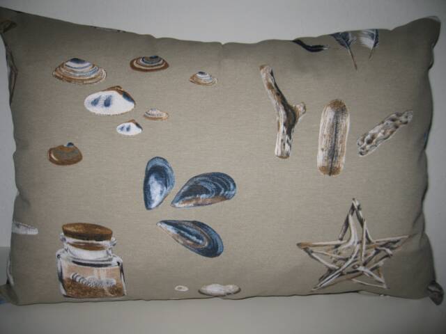 Decorative Pillow Cover Beach Shells Driftwood Garden - image 1