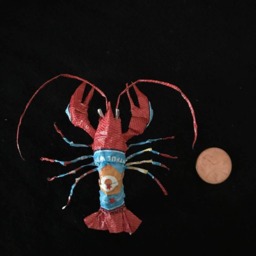 Lobster Handmade Miniature Desktop Foil Sculpture - thumbnail 4