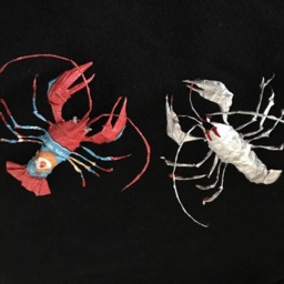 Lobster Handmade Miniature Desktop Foil Sculpture - thumbnail 2