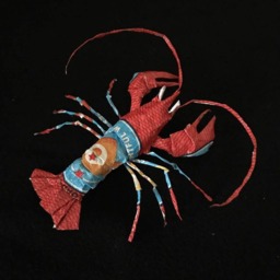 Lobster Handmade Miniature Desktop Foil Sculpture - thumbnail 3