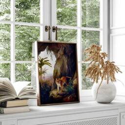 Tiger in A Cave Art Print, Jl Agasse Painting, Vintage Animal Wall Art, Wildlife Canvas, Jungle Poster, French Home Decor, Digital Printable - thumbnail 3