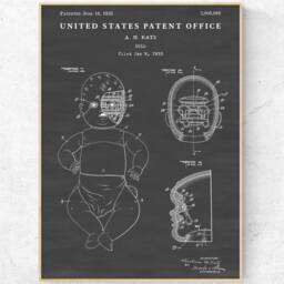Doll 1935 Patent Print, Vintage Mechanical Toy Blueprint Poster, Creepy Dolls Bizarre Wall Art, Ready To Hang Canvas - thumbnail 2