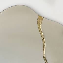 Fracture??? Irregular Mirror Contemporary Organic Shape With Brass Detail - thumbnail 2