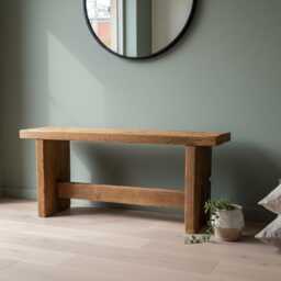 Rustic Reclaimed Wood Bench, Farmhouse Seating, Custom Size - thumbnail 3