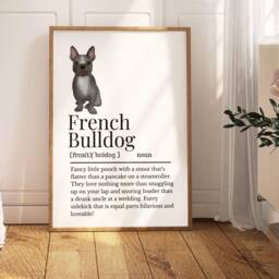 French Bulldog Definition Print, Wall Print For Frenchie Owner, Dog Owner Gift, Gift Mum - thumbnail 1