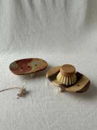 Handmade Ceramic Soap Dish, Minimal Pottery Dispenser , Bathroom Decor - thumbnail 1