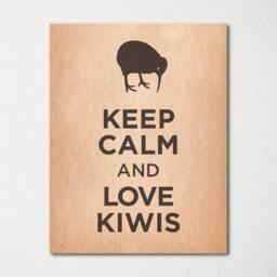 Keep Calm & Love Kiwis - Fine Art Print Choice Of Color Purchase 3 Receive 1 Free - thumbnail 2