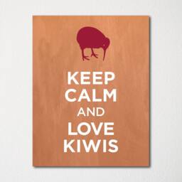 Keep Calm & Love Kiwis - Fine Art Print Choice Of Color Purchase 3 Receive 1 Free - thumbnail 1