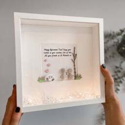 Caravan Personalised Pebble Art Picture Frame Happy Retirement Caravan Mum & Dad Gift Colleague Leaving Couple Camper Van