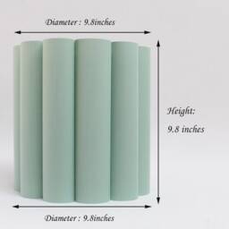 Handmade Light Green Drum Lampshade Fabric & Acrylic, Custom Made-83# - thumbnail 2