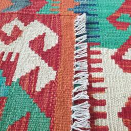 Runner Rug Classic, Handmade Artisan Afghan Turkish Navajo Natural Wool Kilim 199x72 cm - thumbnail 3