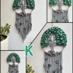 Handmade Macrame Tree Of Life Wall Hanging Boho Home Decor - thumbnail 4