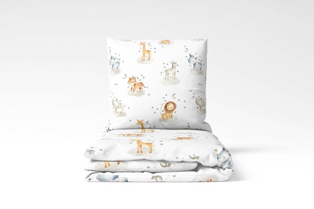 Cute Watercolour Safari Animal Bedding, Duvet Covers, Fitted Sheets, Unisex Decor, Children's Room Decor - image 1