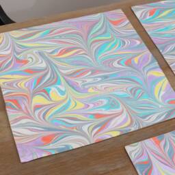 Set Of 3 Pcs, Marbling Fabric Pillow Cover, Marbled Pillow, 17.13 - thumbnail 2