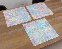 Set Of 3 Pcs, Marbling Fabric Pillow Cover, Marbled Pillow, 17.13 - thumbnail 1