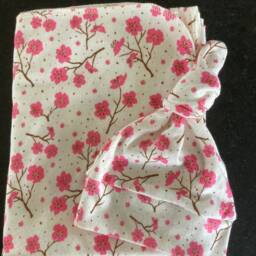 Baby Blanket & Newborn Hat Set. Leggings & Headband. Take Home Shower Gift. Photo Prop. Ready To Ship - thumbnail 2