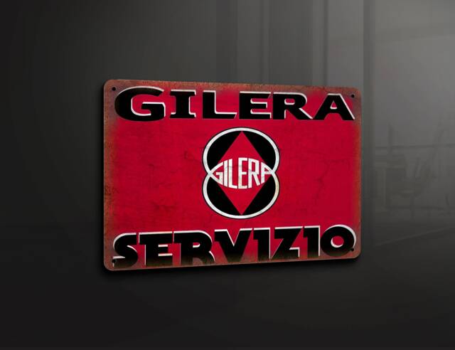 Gilera Servizio - Metal Sign Plaque Wall Art Decor Signage