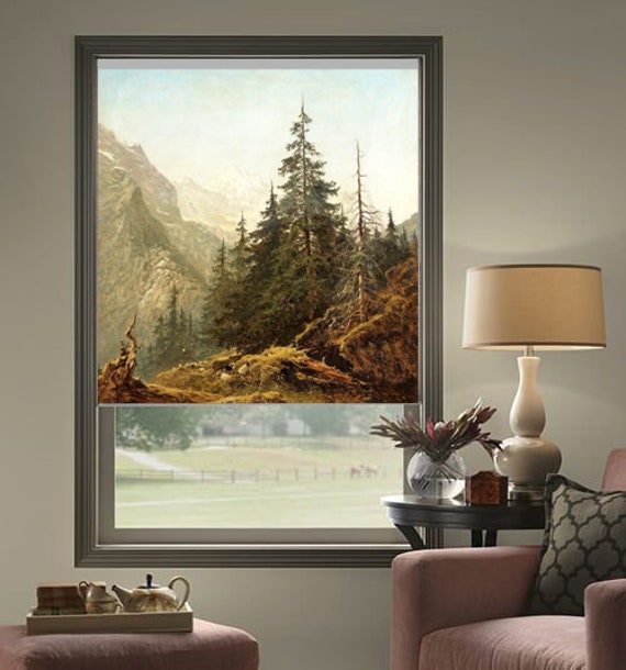 B. W. Leader's Forest Art Work Custom Made Printed Window - Vnt28 Roller Blind - image 1
