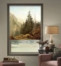 B. W. Leader's Forest Art Work Custom Made Printed Window - Vnt28 Roller Blind