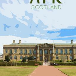 Ayr Scotland Travel Poster - Retro Style Art Print - thumbnail 2